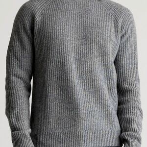 Everlane Ribbed Gray Crewneck Sweater